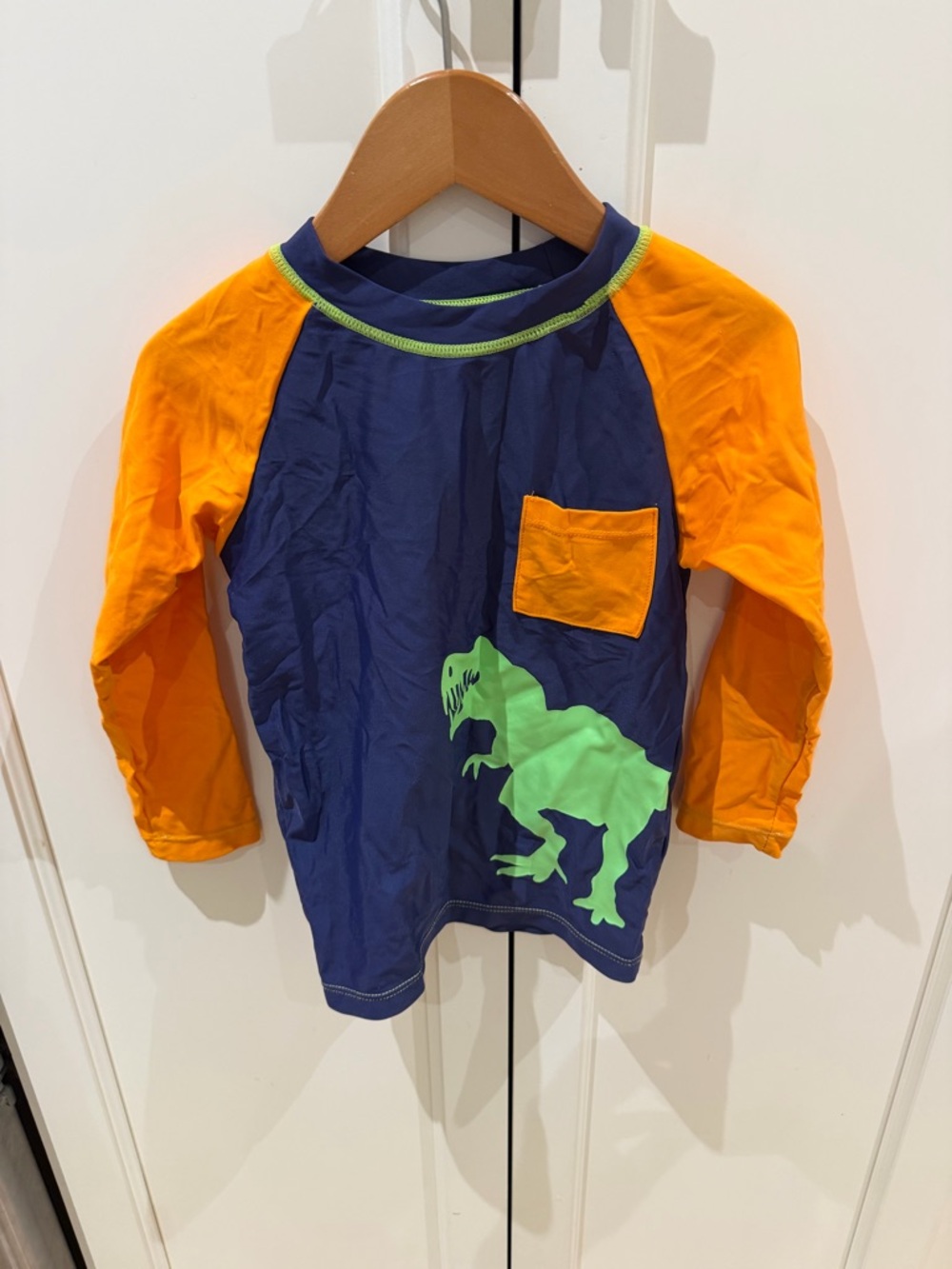 Hatley 3t Kids' Navy & Orange Dino Rashguard Top